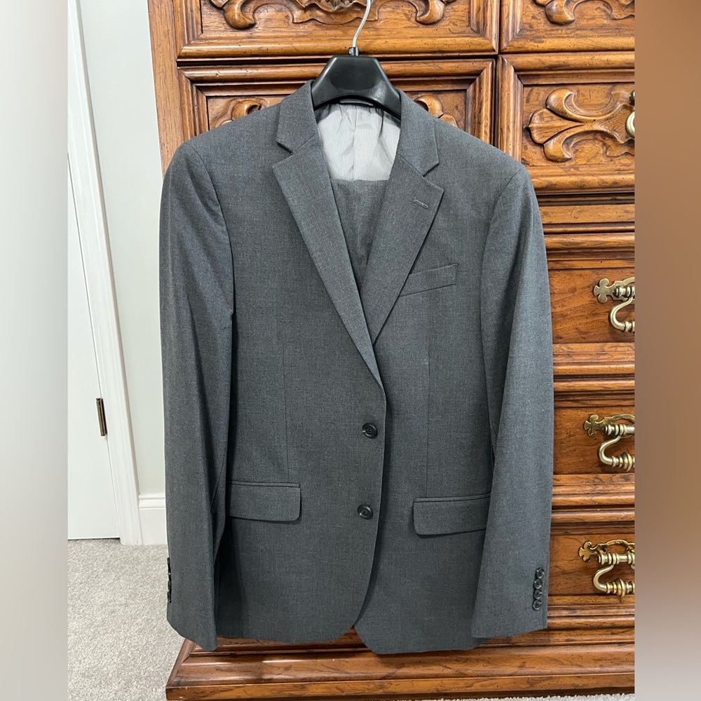J.Ferrar Slim Fit Matching Grey Suit
